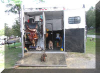 I could get in & out of the trailer by using the ramp!